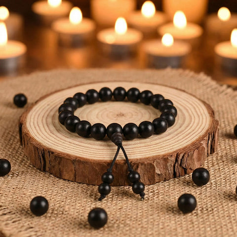 10mm Government Certified Karungali Bracelet with Gloss Finish – Premium Spiritual Rudraksha Mala for Protection, Focus, and Positive Energy. India’s Largest Pooja Accessories Brand - www.satvikstore.in