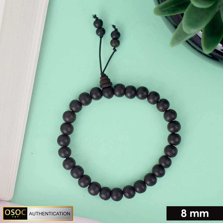 8mm Govt. Certified Karungali Bracelet with Matt Finish made from Original Ebony Wood for Strength, Protection, and Spiritual Energy.India’s Largest Pooja Accessories Brand – www.satvikstore.in
