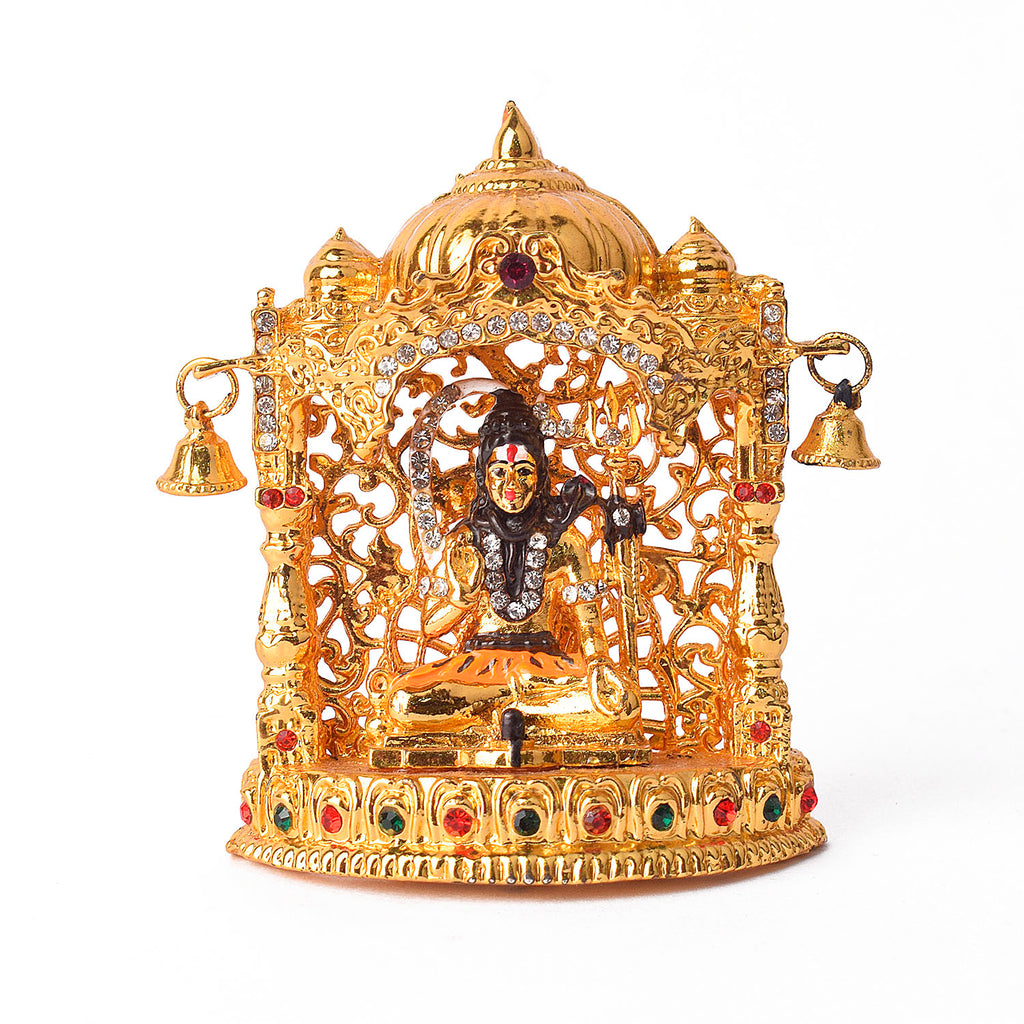 Metal Shiv Mandir Idol Puja Store Online Pooja Items Online Puja Samagri Pooja Store near me www.satvikstore.in