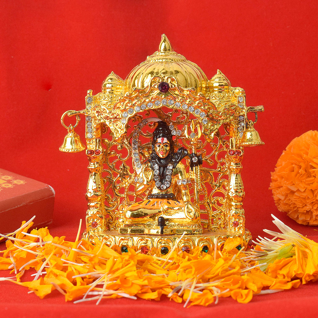 Metal Shiv Mandir Idol Puja Store Online Pooja Items Online Puja Samagri Pooja Store near me www.satvikstore.in