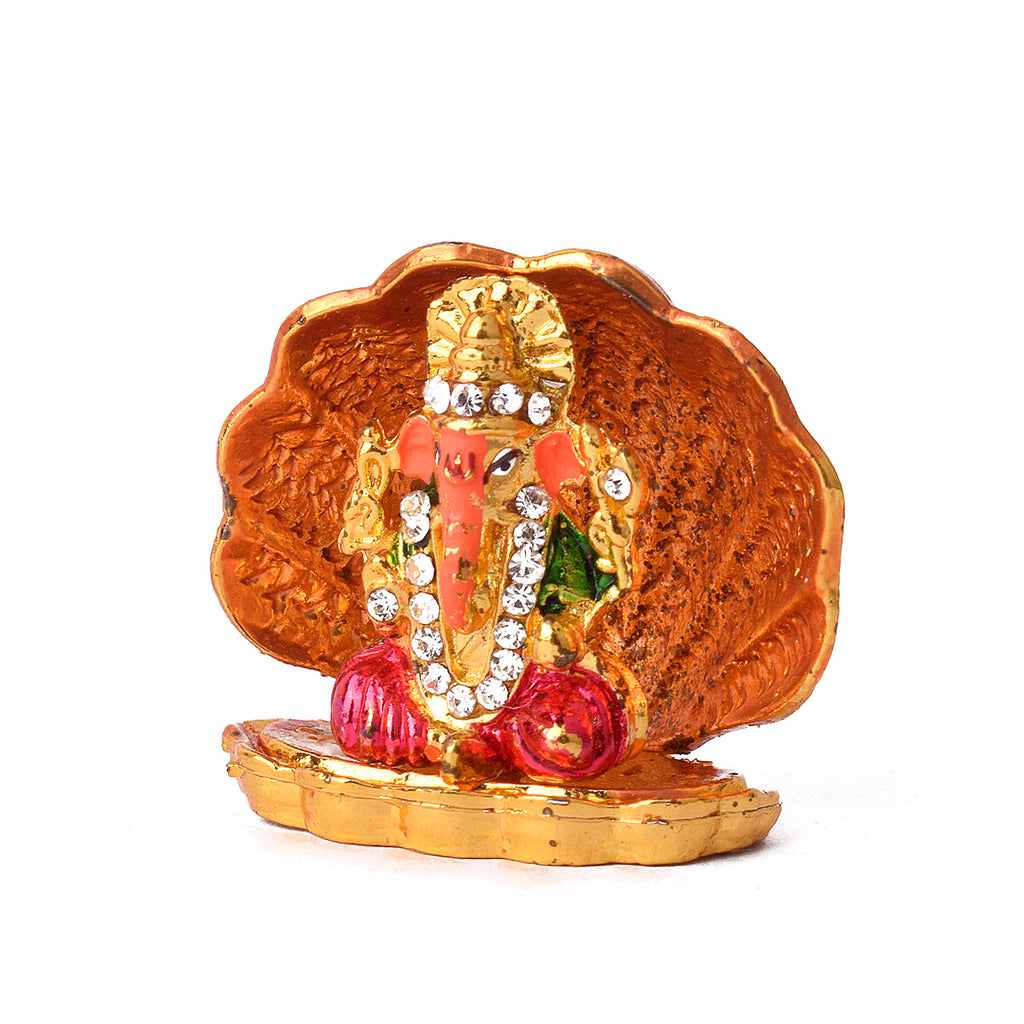 Ganesh Sea Shell Design Idol Puja Store Online Pooja Items Online Puja Samagri Pooja Store near me www.satvikstore.in