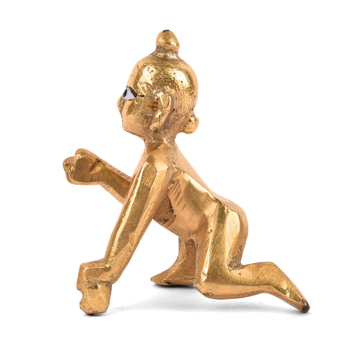 Brass Laddu Gopal Idol (Size 1) Puja Store Online Pooja Items Online Puja Samagri Pooja Store near me www.satvikstore.in