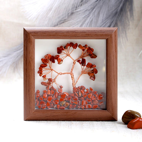 Red Jasper Tree with Frame