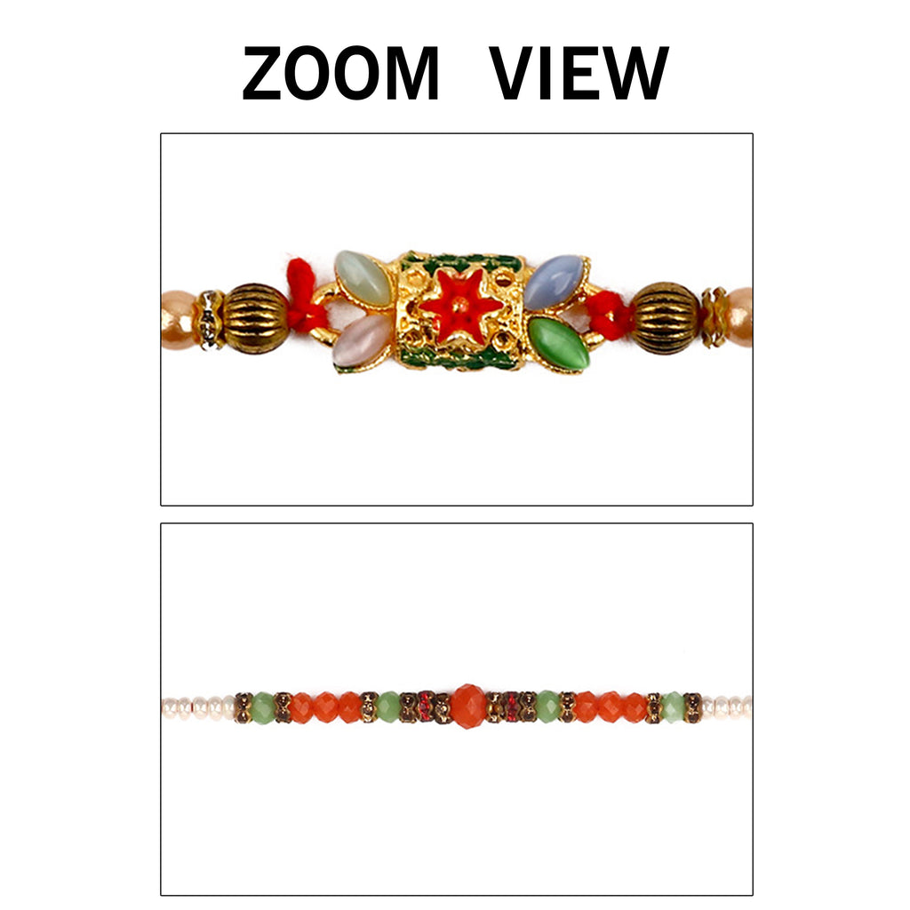 Explore our exquisite collection of Rakhi online 2023. Choose from a stunning Rakhi set of 2, perfect for brothers, bhaiya, and bhai. Shop designer Rakhi and beautiful Rakhi online to send Rakhi abroad. Celebrate with Indian Rakhi and find the perfect Rakhi gift at SatvikStore.in."