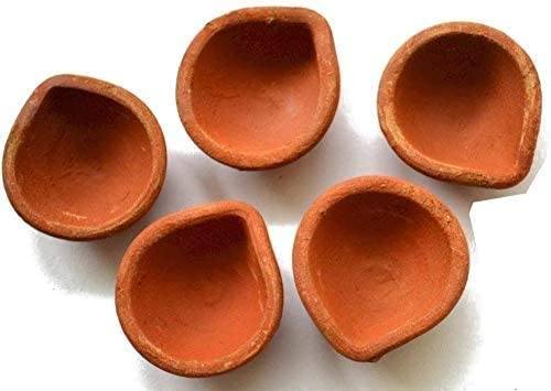 Earthen Clay Diya 25 Pc Set Puja Store Online Pooja Items Online Puja Samagri Pooja Store near me www.satvikstore.in