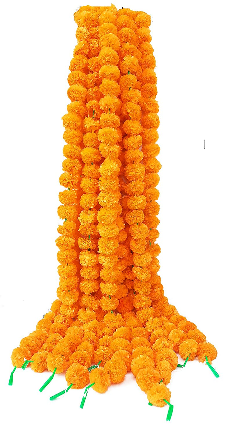 5 Feet Long Marigold Garland For Home Decoration Puja Store Online Pooja Items Online Puja Samagri Pooja Store near me www.satvikstore.in