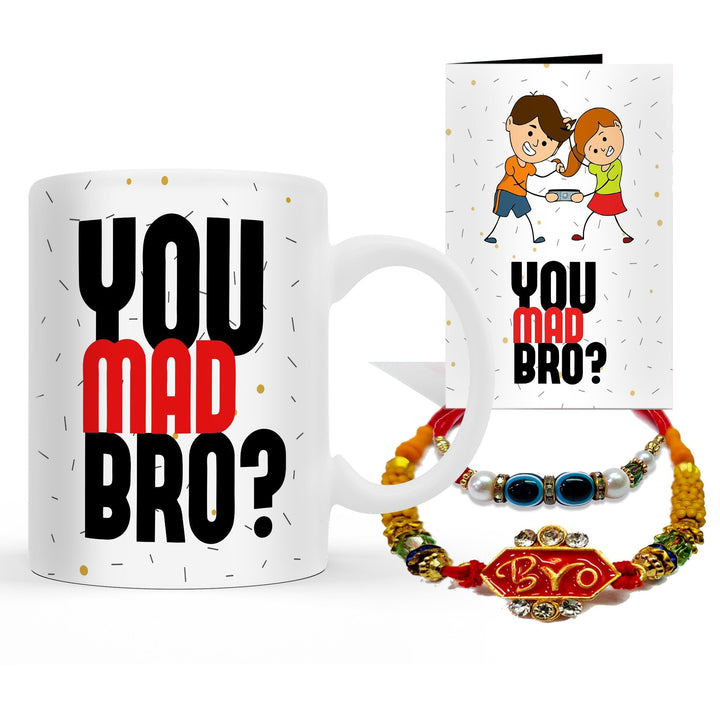 Rakhi with Mug Gift Combo Set Puja Store Online Pooja Items Online Puja Samagri Pooja Store near me www.satvikstore.in