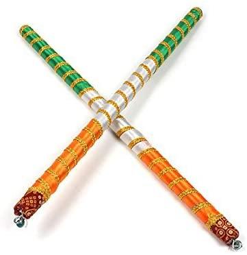 Wooden Dandiya Sticks For Garba Nights(2 Pair) Puja Store Online Pooja Items Online Puja Samagri Pooja Store near me www.satvikstore.in