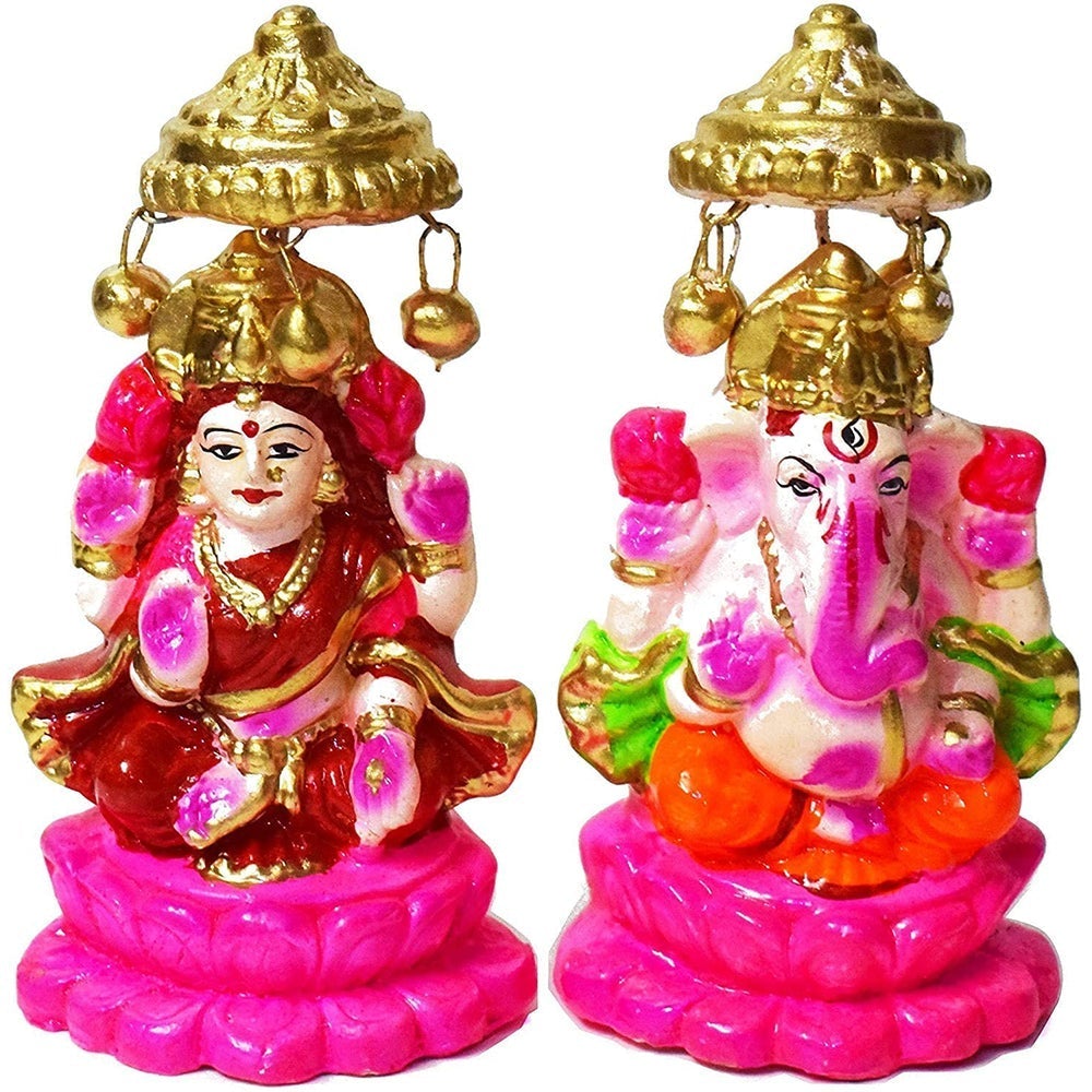 Lakshmi Ganesha Clay Statue Puja Store Online Pooja Items Online Puja Samagri Pooja Store near me www.satvikstore.in