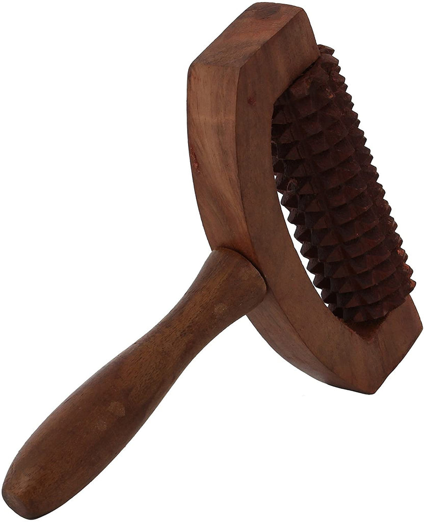 Wooden Handheld Roller Massager Puja Store Online Pooja Items Online Puja Samagri Pooja Store near me www.satvikstore.in