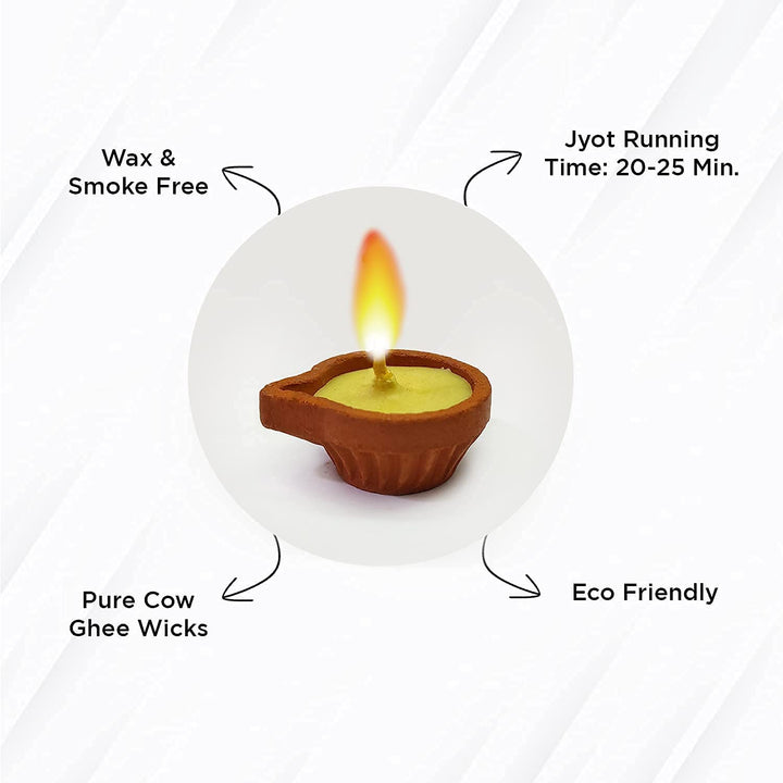 45 Min, Cow Ghee Diya (Nitya Jyot) Puja Store Online Pooja Items Online Puja Samagri Pooja Store near me www.satvikstore.in