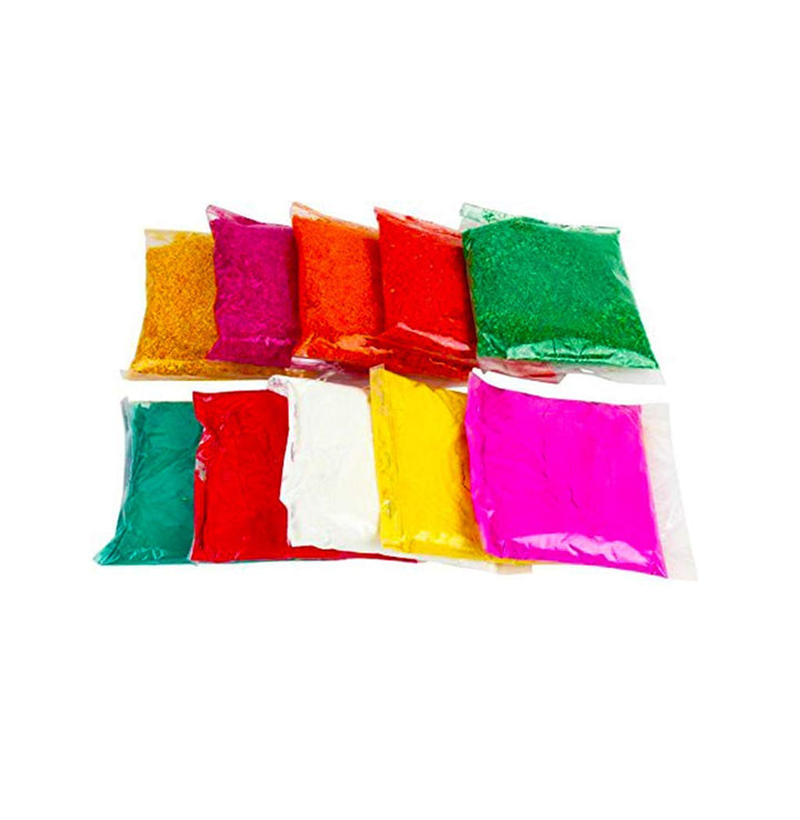 Gliter Rangoli Colors (10 Pc Pouch Pack) Puja Store Online Pooja Items Online Puja Samagri Pooja Store near me www.satvikstore.in