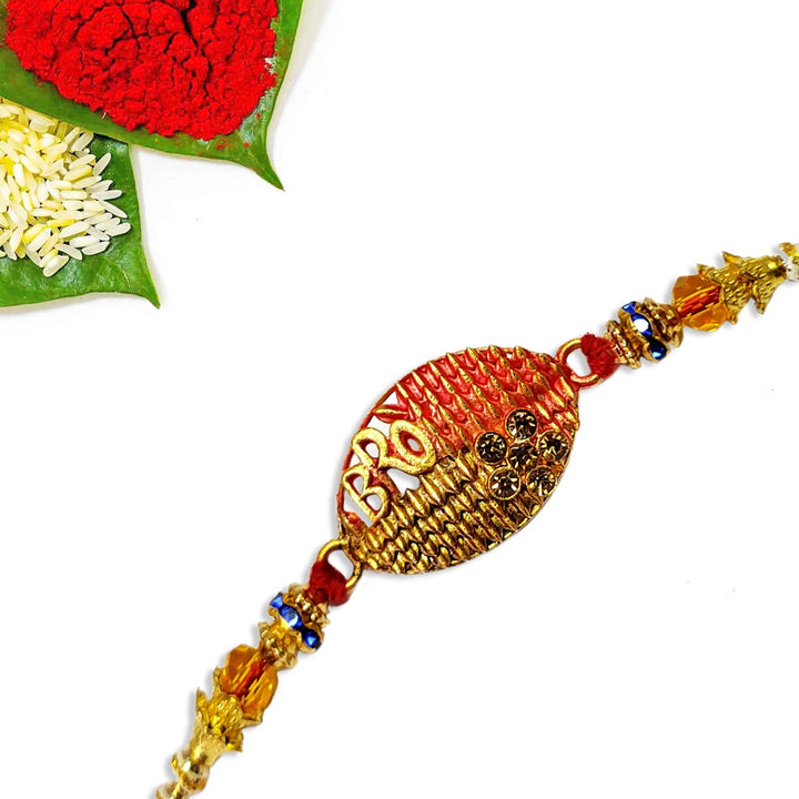 Rakhi with Tie Gift Combo Set Puja Store Online Pooja Items Online Puja Samagri Pooja Store near me www.satvikstore.in