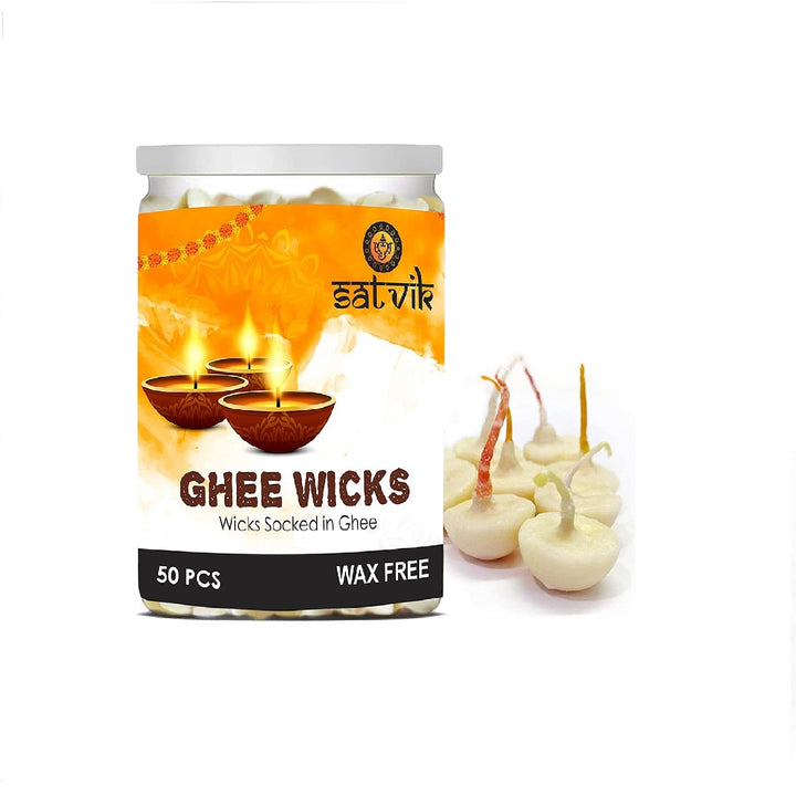 Pure Ghee Wicks (Wax Free) Puja Store Online Pooja Items Online Puja Samagri Pooja Store near me www.satvikstore.in