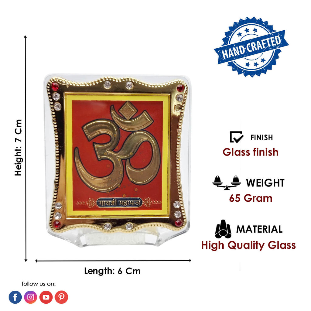 Om Frame Car dashboard Puja Store Online Pooja Items Online Puja Samagri Pooja Store near me www.satvikstore.in