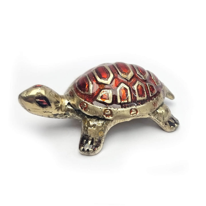 Brass Colored Turtle with Nakashi Plate/Tray Puja Store Online Pooja Items Online Puja Samagri Pooja Store near me www.satvikstore.in