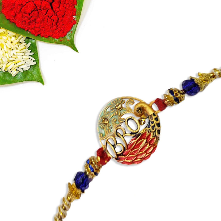 Rakhi with Tie Gift Combo Set Puja Store Online Pooja Items Online Puja Samagri Pooja Store near me www.satvikstore.in