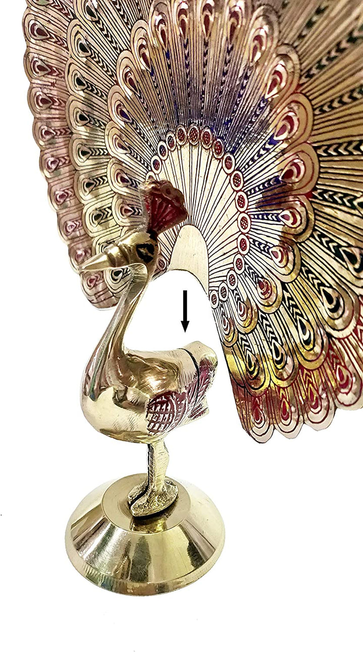 Elegant Brass Peacock Statue Puja Store Online Pooja Items Online Puja Samagri Pooja Store near me www.satvikstore.in