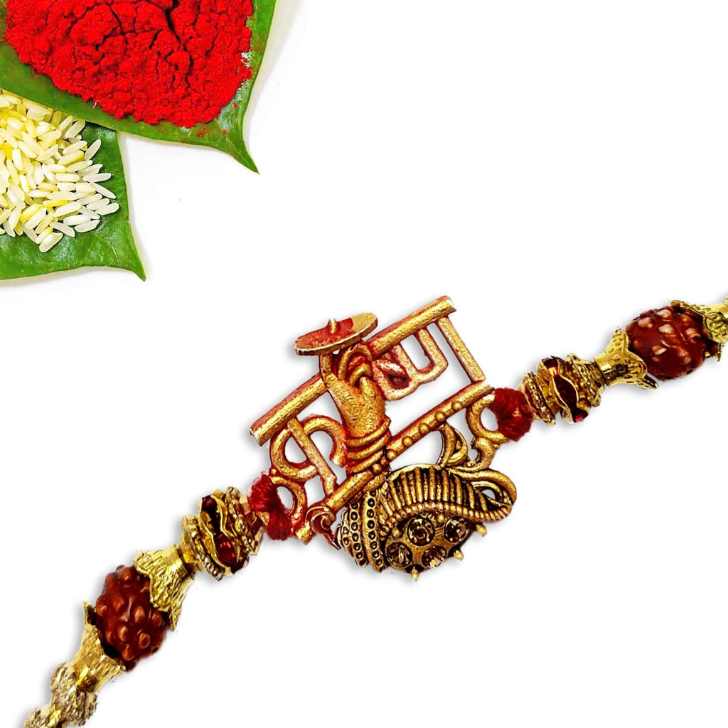 Rakhi with Tie Gift Combo Set Puja Store Online Pooja Items Online Puja Samagri Pooja Store near me www.satvikstore.in