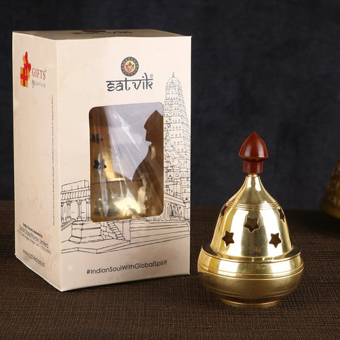Brass Akhand Diya – Durable traditional diya designed for an unbroken sacred flame during pooja and rituals. India’s Largest Pooja Accessories Brand – www.satvikstore.in