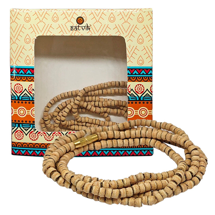 Tulsi Mala Flat Beads (Round) Puja Store Online Pooja Items Online Puja Samagri Pooja Store near me www.satvikstore.in