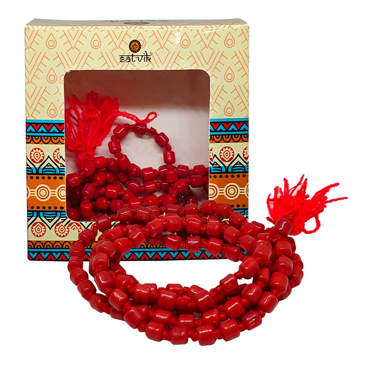 Lal Munga (Blood Stone) Mala Puja Store Online Pooja Items Online Puja Samagri Pooja Store near me www.satvikstore.in