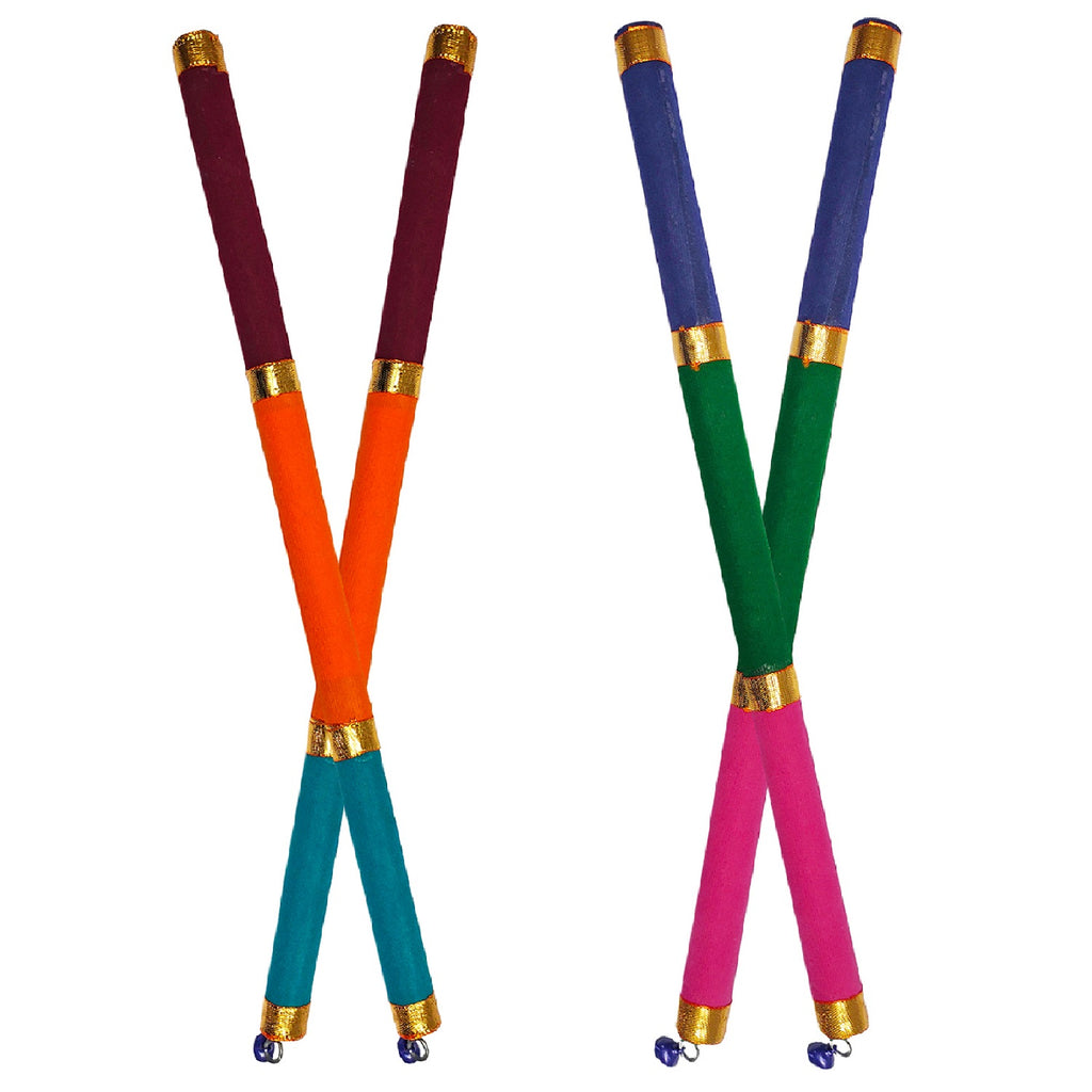 Valvet Dandiya Sticks For Garba Nights (2 Pair) Puja Store Online Pooja Items Online Puja Samagri Pooja Store near me www.satvikstore.in