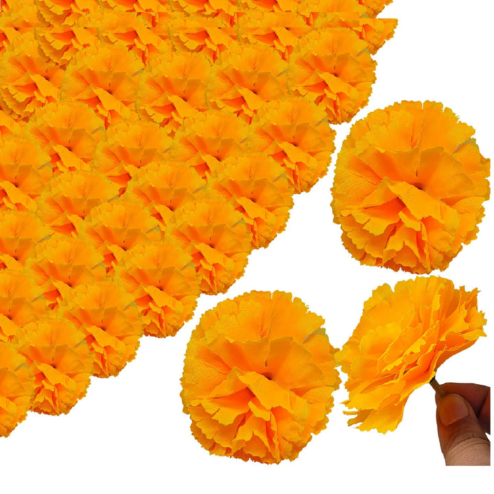 Marigold Garland Flower Heads Puja Store Online Pooja Items Online Puja Samagri Pooja Store near me www.satvikstore.in