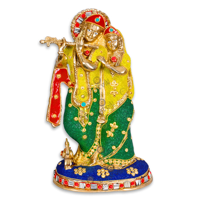 Brass with Stone Finish Radha Krishna Idol Puja Store Online Pooja Items Online Puja Samagri Pooja Store near me www.satvikstore.in