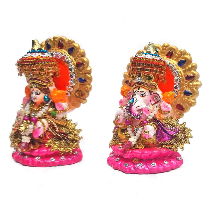 Lakshmi Ganesha Traditional Clay Statue Puja Store Online Pooja Items Online Puja Samagri Pooja Store near me www.satvikstore.in