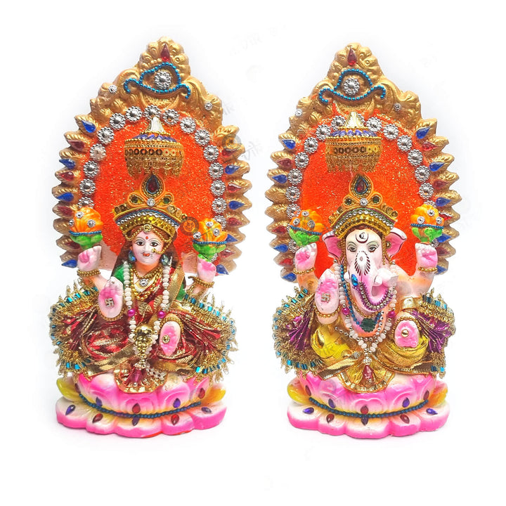 Lakshmi Ganesha Traditional Clay Statue Puja Store Online Pooja Items Online Puja Samagri Pooja Store near me www.satvikstore.in