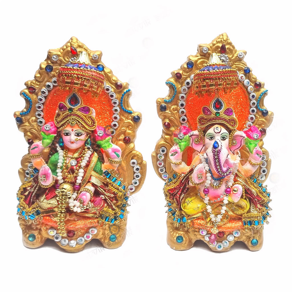 Lakshmi Ganesha Traditional Clay Statue Puja Store Online Pooja Items Online Puja Samagri Pooja Store near me www.satvikstore.in