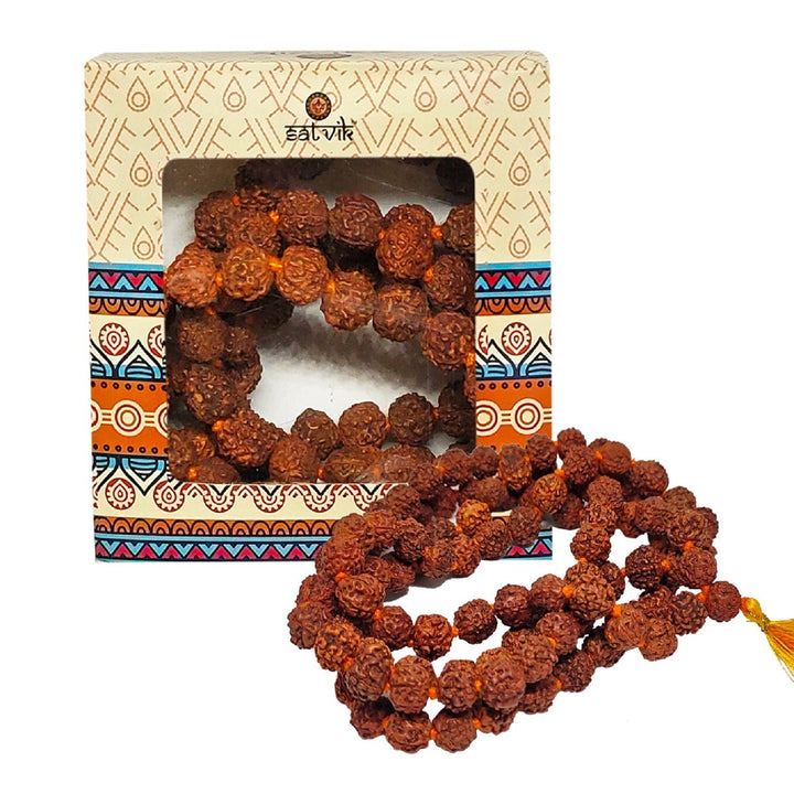 Panchmukhi Rudraksh Mala (108+1Beads) Puja Store Online Pooja Items Online Puja Samagri Pooja Store near me www.satvikstore.in