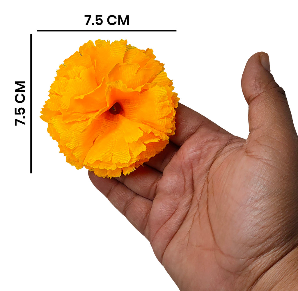 Marigold Garland Flower Heads Puja Store Online Pooja Items Online Puja Samagri Pooja Store near me www.satvikstore.in