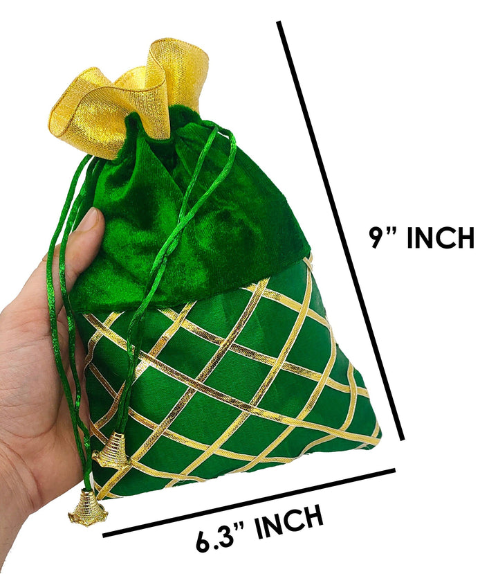 Designer Valvet Potli Dry Fruit Favour Pouches Puja Store Online Pooja Items Online Puja Samagri Pooja Store near me www.satvikstore.in